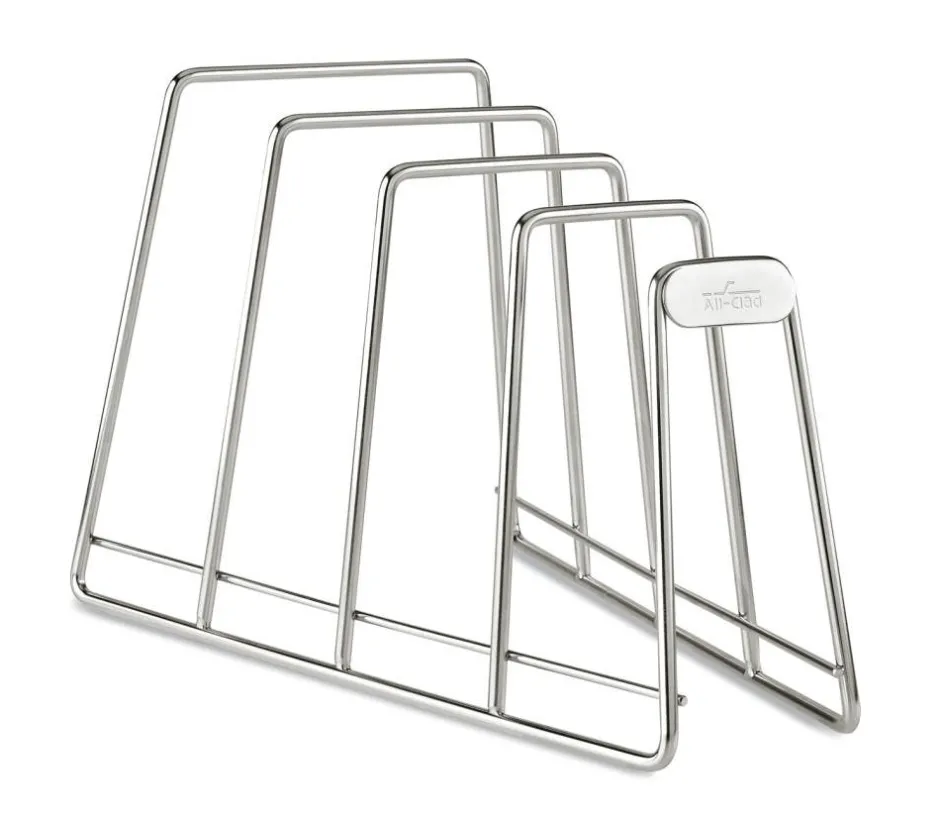All-Clad Pot and Pan Organizer | 4-Slot Stainless Steel Organizer |