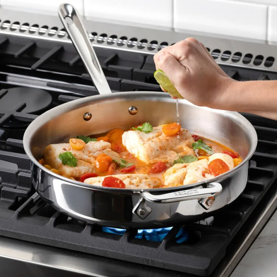 All-Clad 6-Quart D3 Stainless Steel Deep Saute Pan I