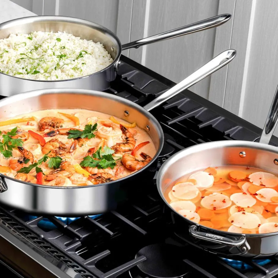 All-Clad 6-Quart D3 Stainless Steel Deep Saute Pan I