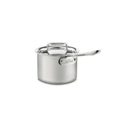 All-Clad 2-Quart Sauce Pan with Lid / D5 Brushed Stainless Precision