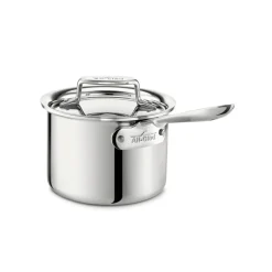 All-Clad 2-Quart Sauce Pan with Lid / D5 Polished Stainless Versatility