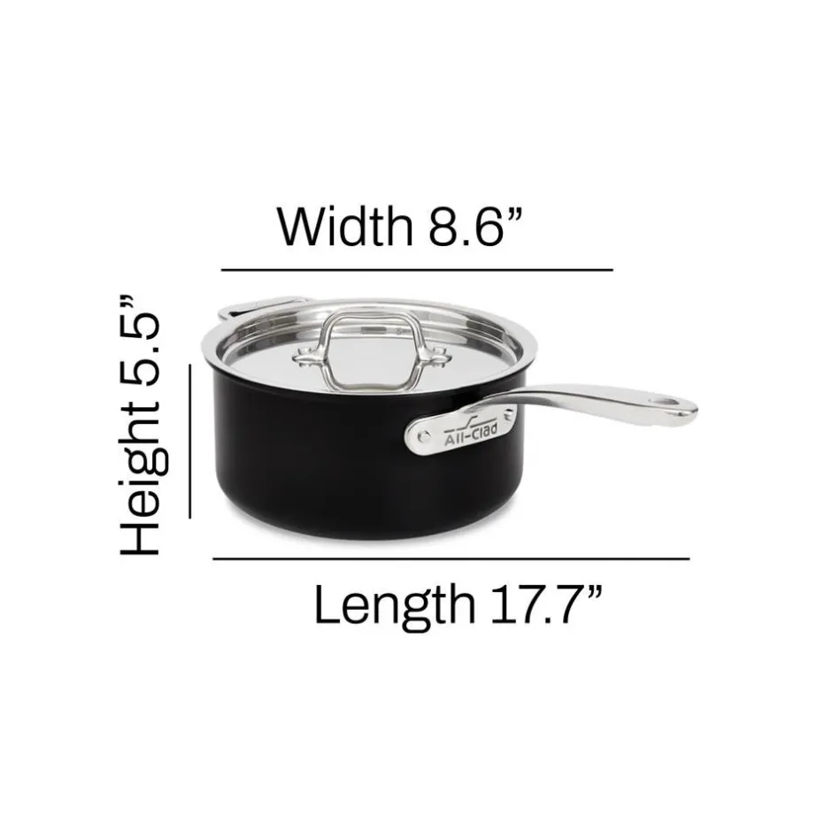 All-Clad 3.2-Quart Sauce Pan with Lid / Cook Smarter with NS Pro