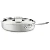 All-Clad 6-Quart Saute Pan with Lid / D5 Brushed Stainless Essential