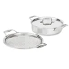 All-Clad 4-Quart sauteuse with Splatter Guard / D5 Brushed Stainless Versatility