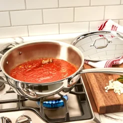 All-Clad 5.5 Quart Stainless Steel Ragù Pan with Lid |