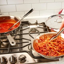 All-Clad 5.5 Quart Stainless Steel Ragù Pan with Lid |