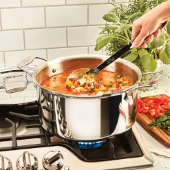 All-Clad 8-Quart Stockpot with Lid / D5 Polished Stainless Cooking Excellence