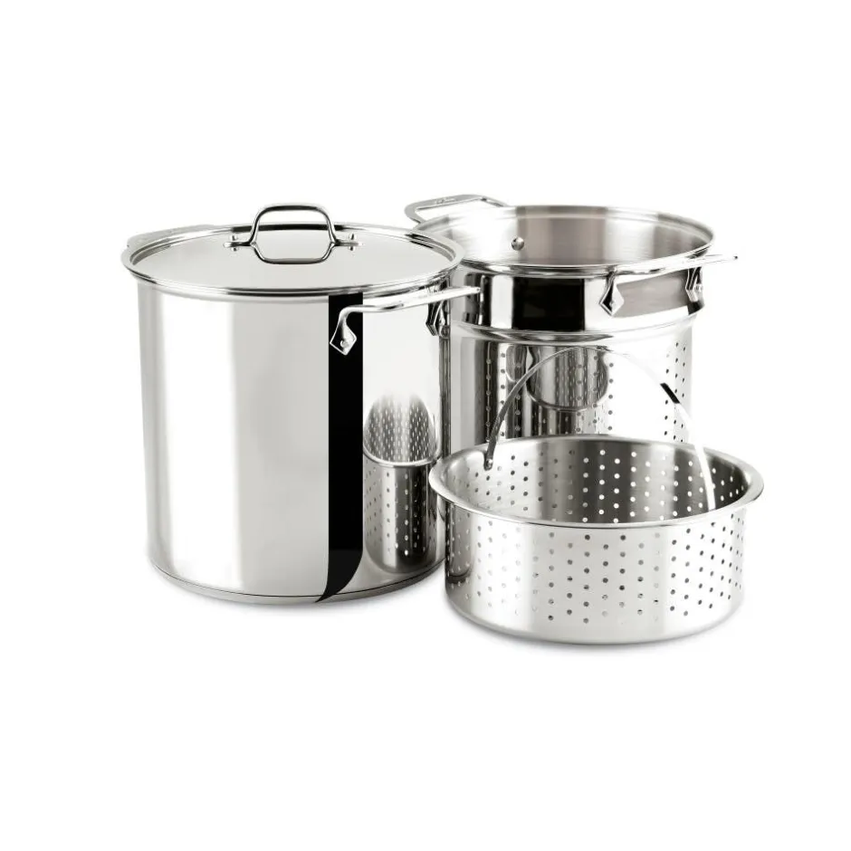 All-Clad Stainless Steel Multi-Pot With Steamer Insert, 12 Qt |