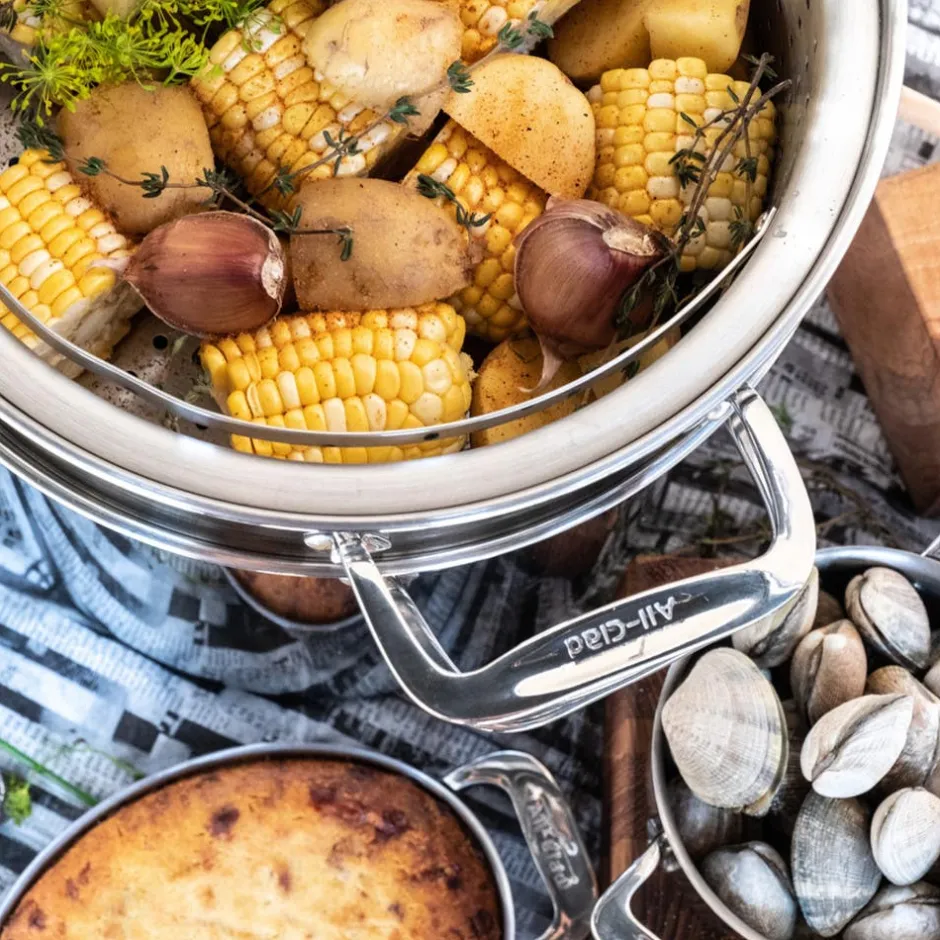All-Clad Stainless Steel Multi-Pot With Steamer Insert, 12 Qt |