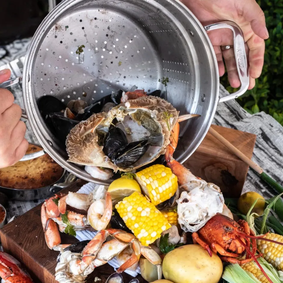 All-Clad Stainless Steel Multi-Pot With Steamer Insert, 12 Qt |