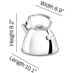 All-Clad Stovetop Tea Kettle, 2 Qt Stainless Steel Tea Kettle |