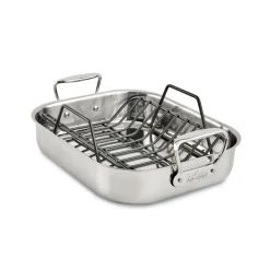 All-Clad 11 x 14-Inch Stainless Steel Small Roaster With Rack I
